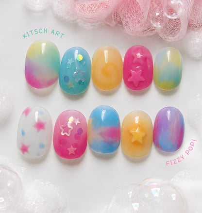 NEKOGEL Bath Bomb 10 Color Syrup Gel Nail Polish Set
