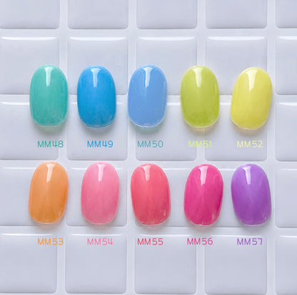 NEKOGEL Bath Bomb 10 Color Syrup Gel Nail Polish Set