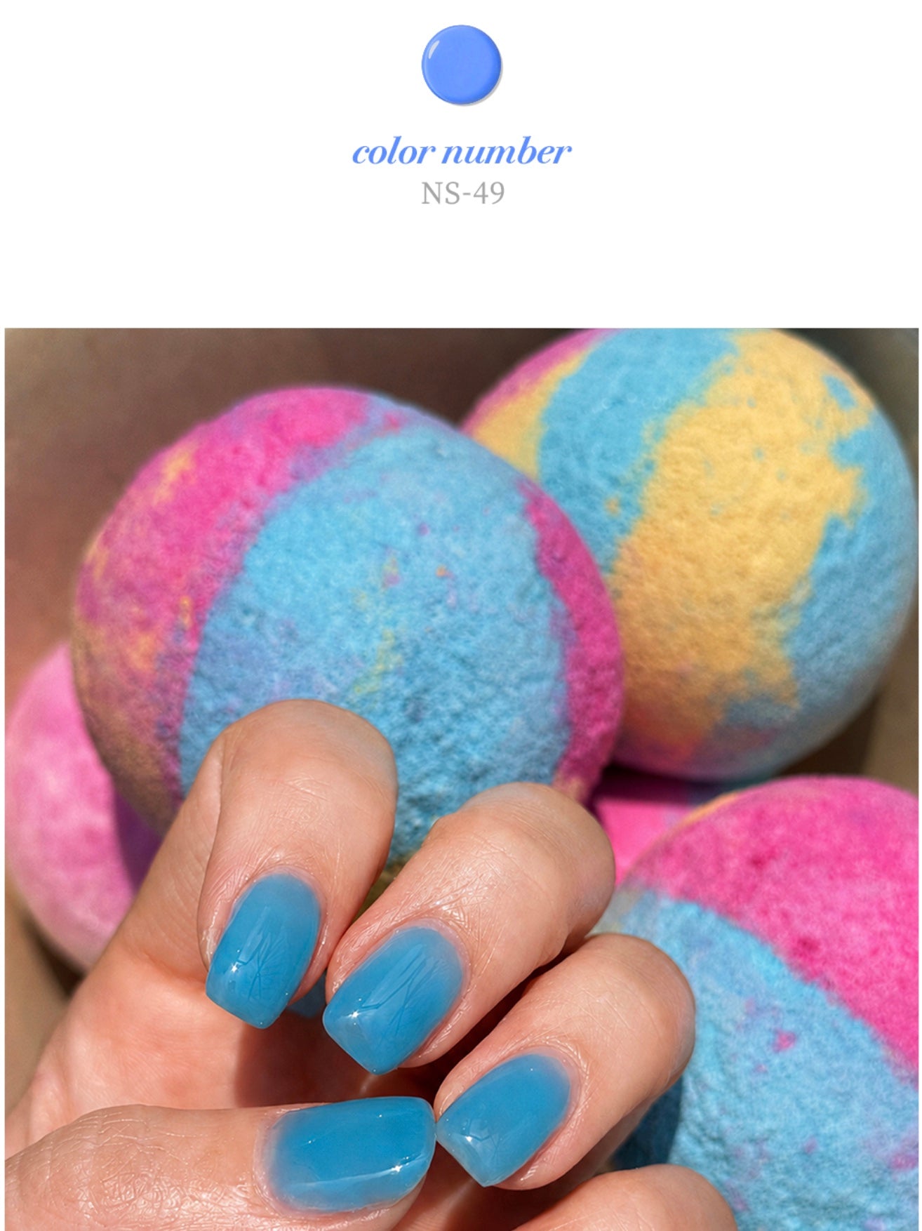 NEKOGEL Bath Bomb 10 Color Syrup Gel Nail Polish Set