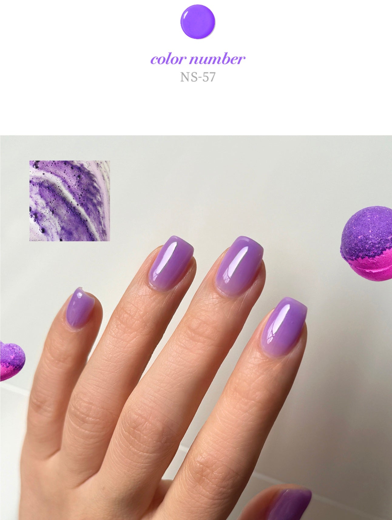 NEKOGEL Bath Bomb 10 Color Syrup Gel Nail Polish Set